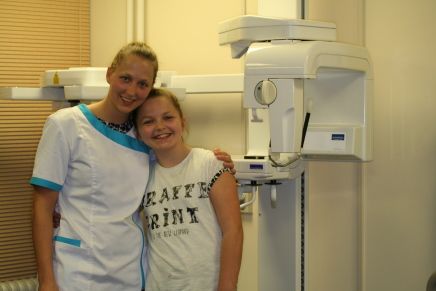 Gezellige orthodontist 